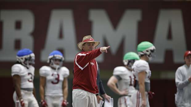 Nick Saban practice